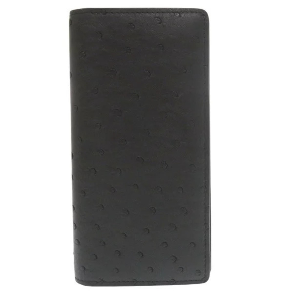 Louis Vuitton Portefeuille Brazza Ostrich Black Long Wallet LV